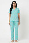 Zivame Knit Cotton Pyjama Set - Island Paradise — thumbnail 4